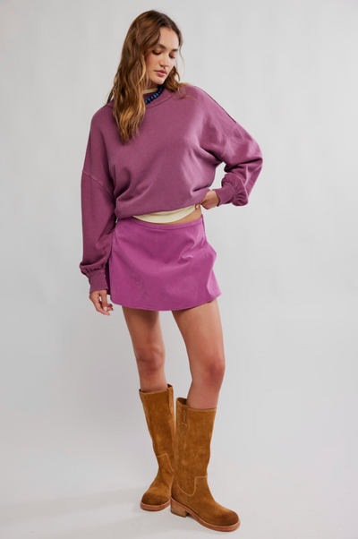 Paradise Found Suede Skort