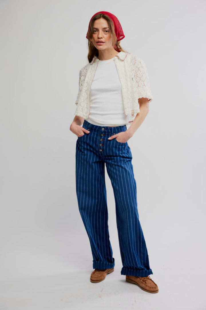 mannie lace buttondown