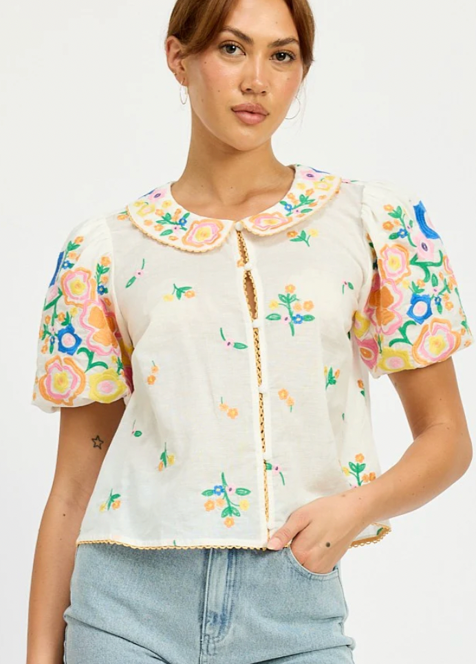 Vivienne Button Up Top