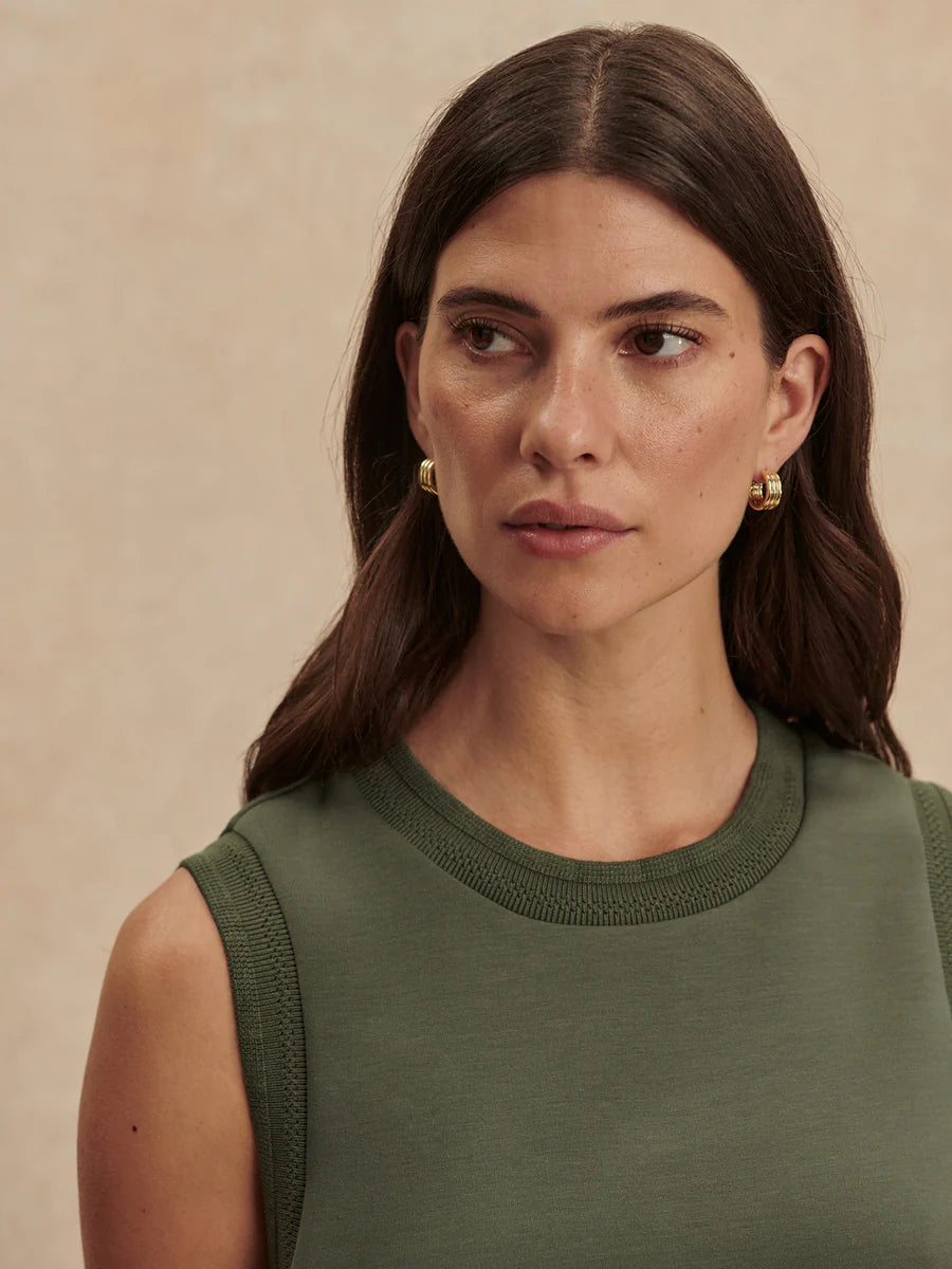 Shea Crop Tank in Thyme
