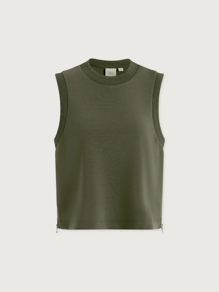 Shea Crop Tank in Thyme