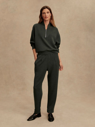 The Rolled Cuff Pant 25" in Olive Marl