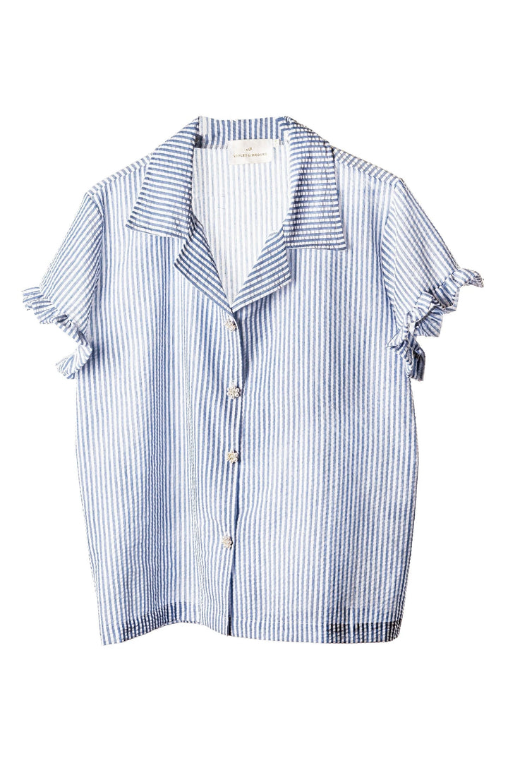 Skylar Short Sleeve Ruffle Top