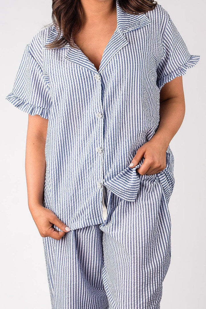 Skylar Short Sleeve Ruffle Top