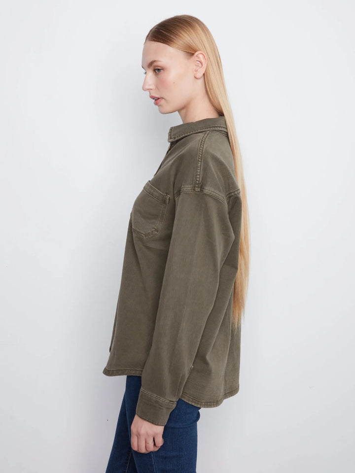 Smooth Twill Long Sleeve Overshirt