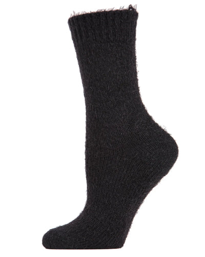 Solid Plush Warm Crew Sock