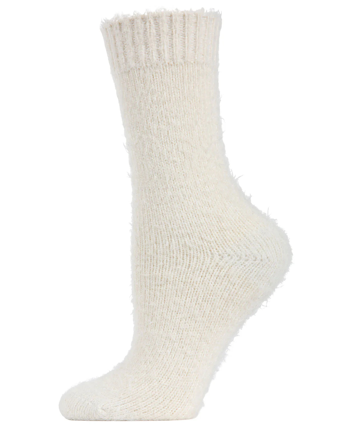 Solid Plush Warm Crew Sock