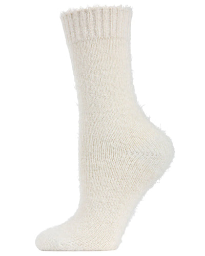 Solid Plush Warm Crew Sock