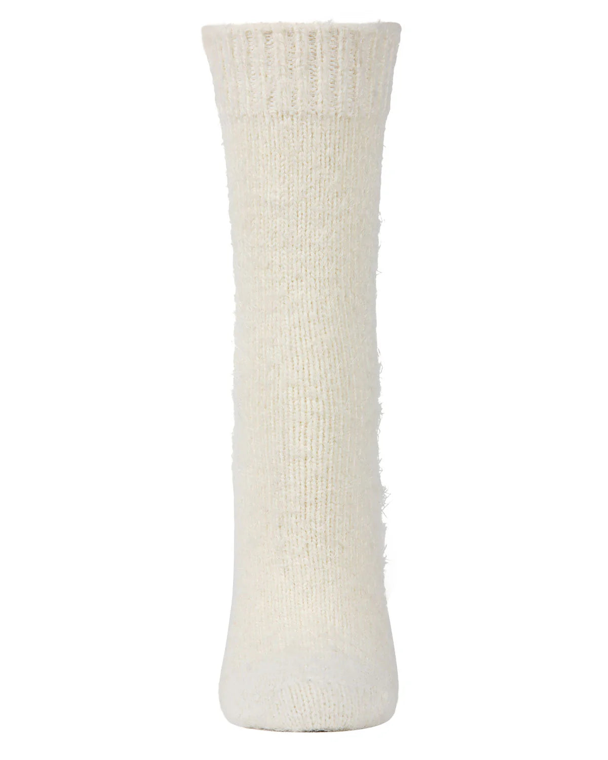 Solid Plush Warm Crew Sock