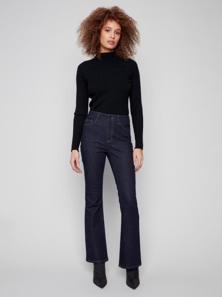 Bootcut Leg 5 Pocket Stretch Denim Pants