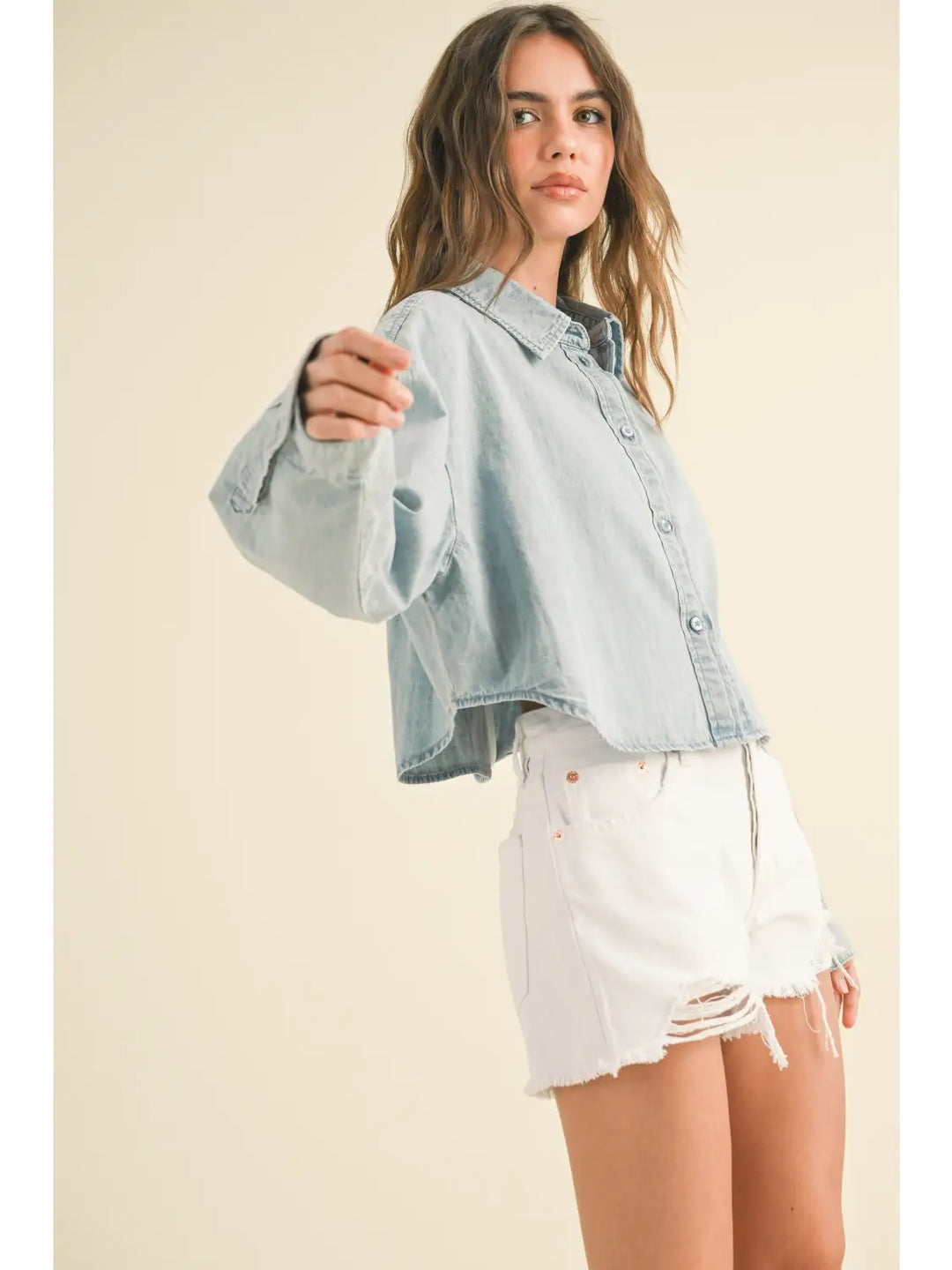 Buttondown Short Body Denim Shirt