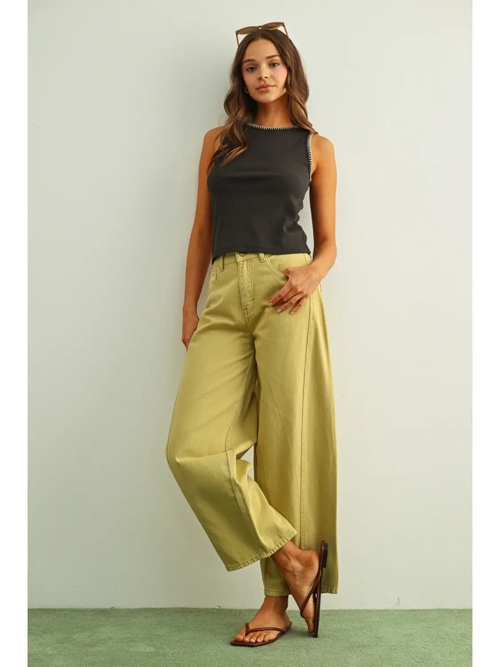 Mini Ribbed Knit Top with Stitch Detail