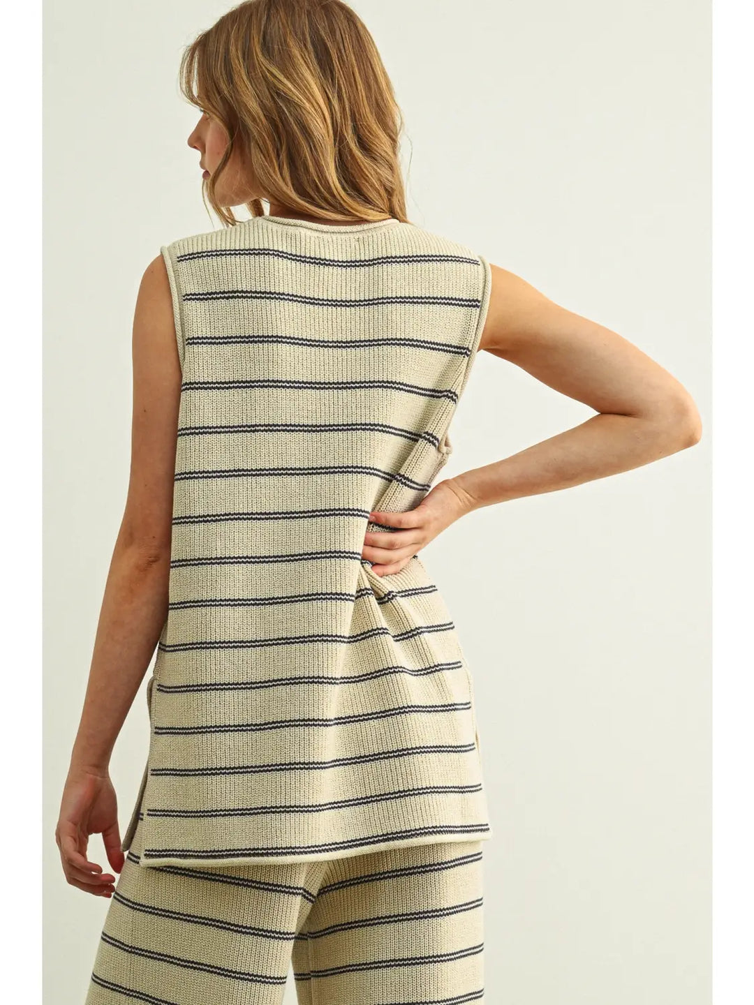 Striped Pattern Knitted Top