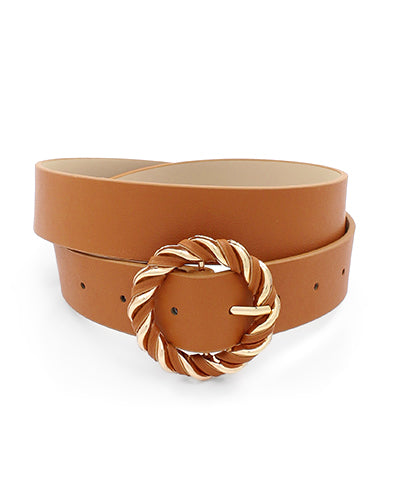 Twisted Circle Buckle Belt