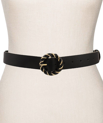 Twisted Circle Buckle Belt