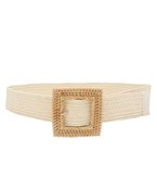 Square Buckle Straw Belt