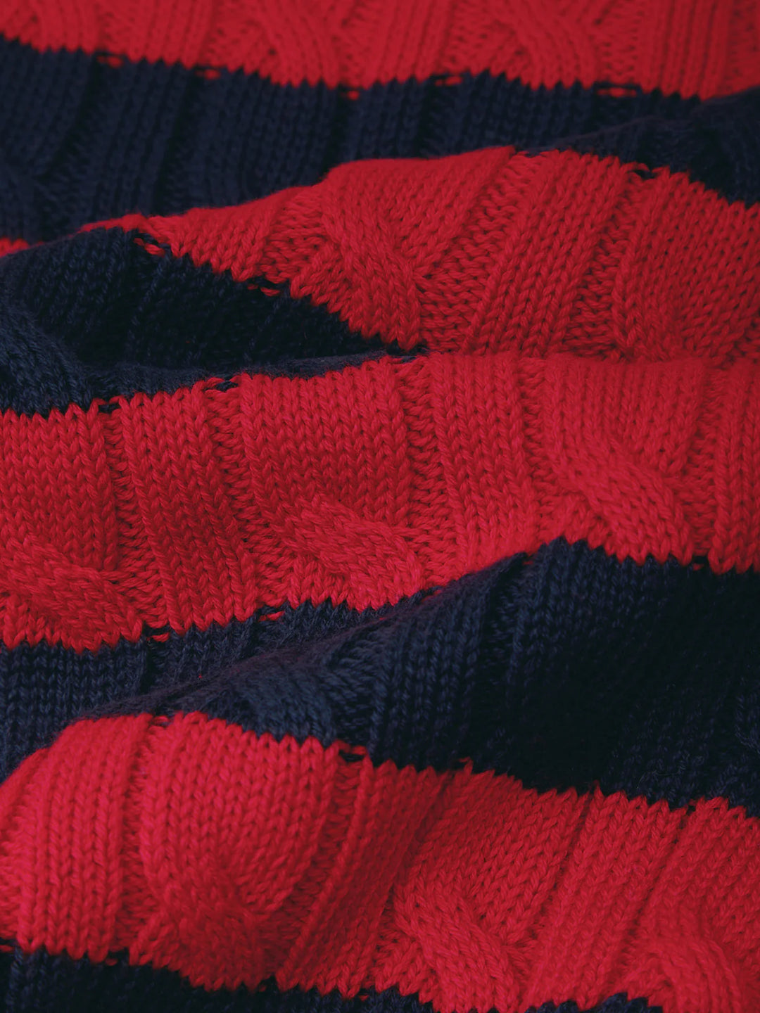 Tallulah Striped Puff Sleeve Cable Cardigan
