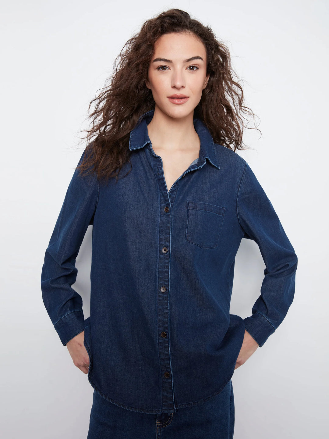 Tencel Shirt With Chest Pocket