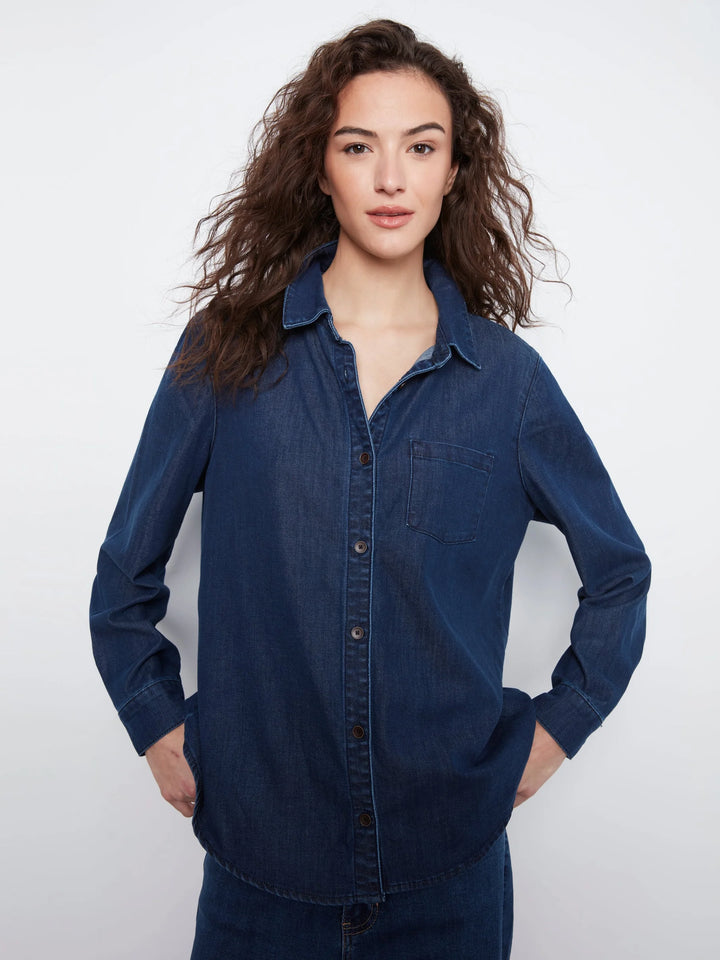 Tencel Shirt With Chest Pocket