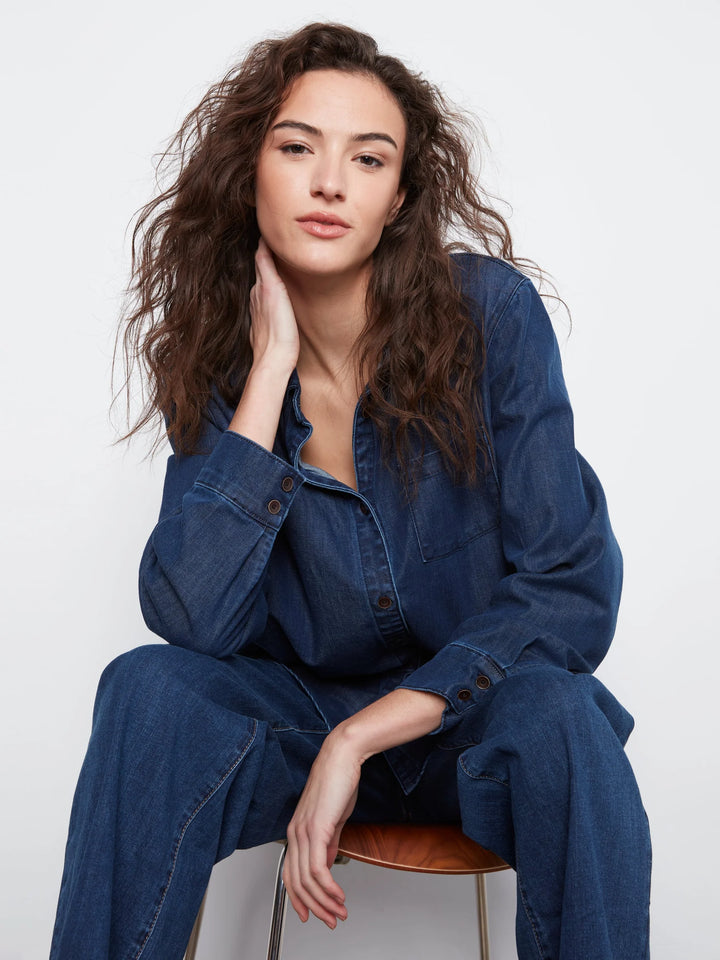 Tencel Shirt With Chest Pocket