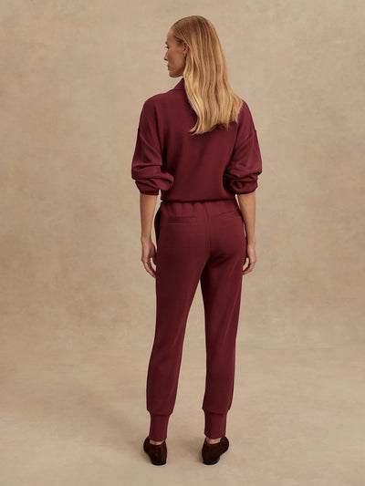 The Slim Cuff Pant 25 in New Maroon