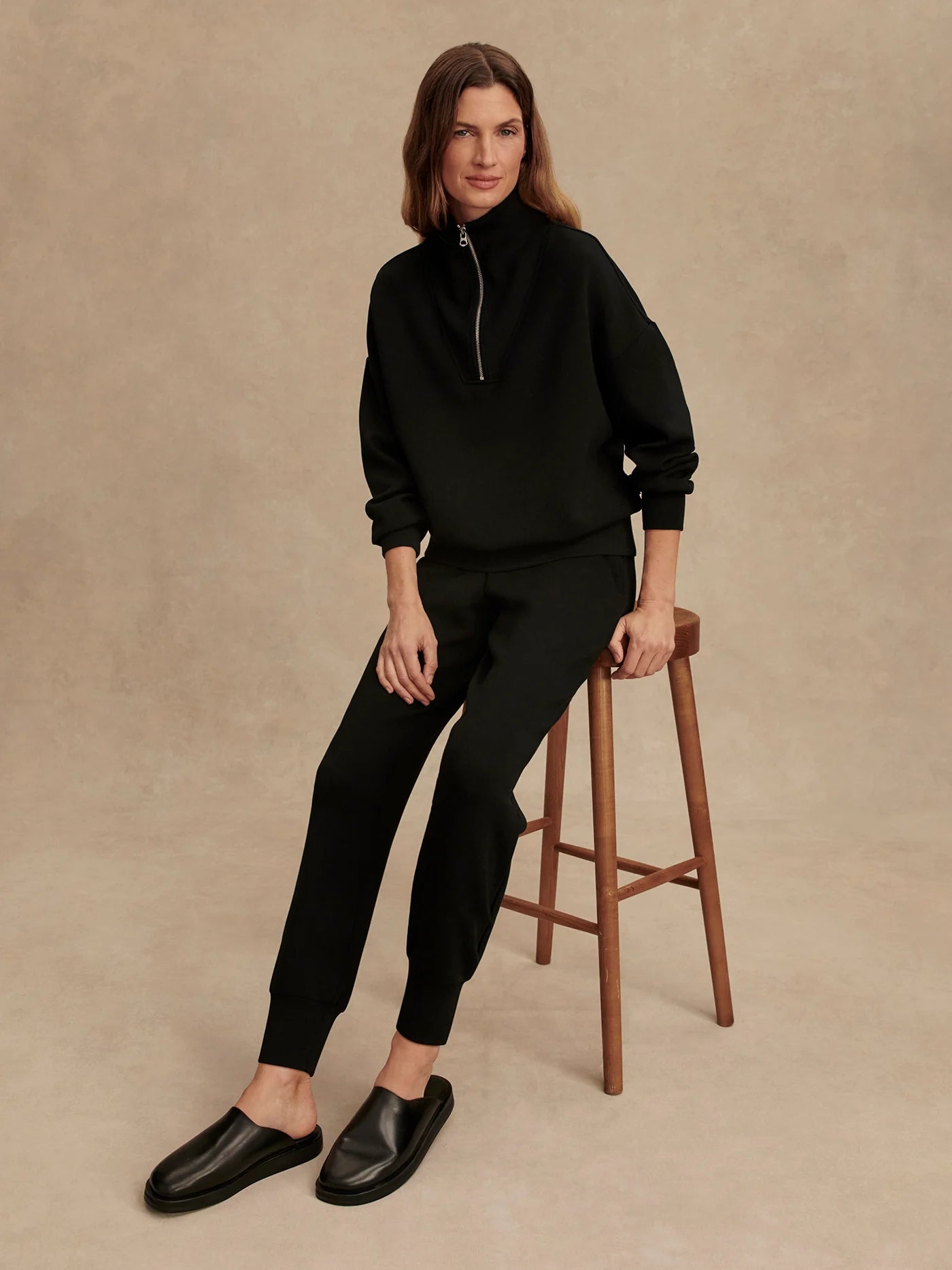 The Slim Cuff Pant 25" in Black