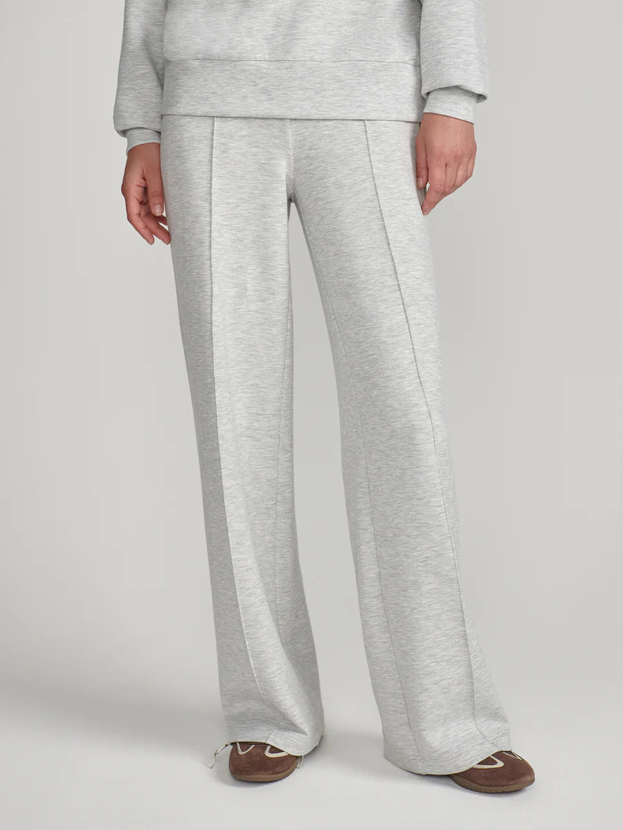 The Wide Leg Pant 28 in Light Grey Marl