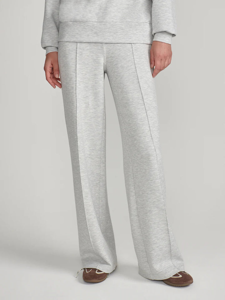 The Wide Leg Pant 28 in Light Grey Marl