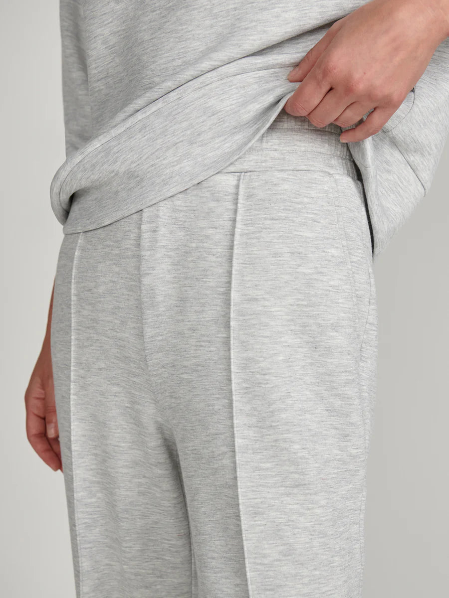 The Wide Leg Pant 28 in Light Grey Marl