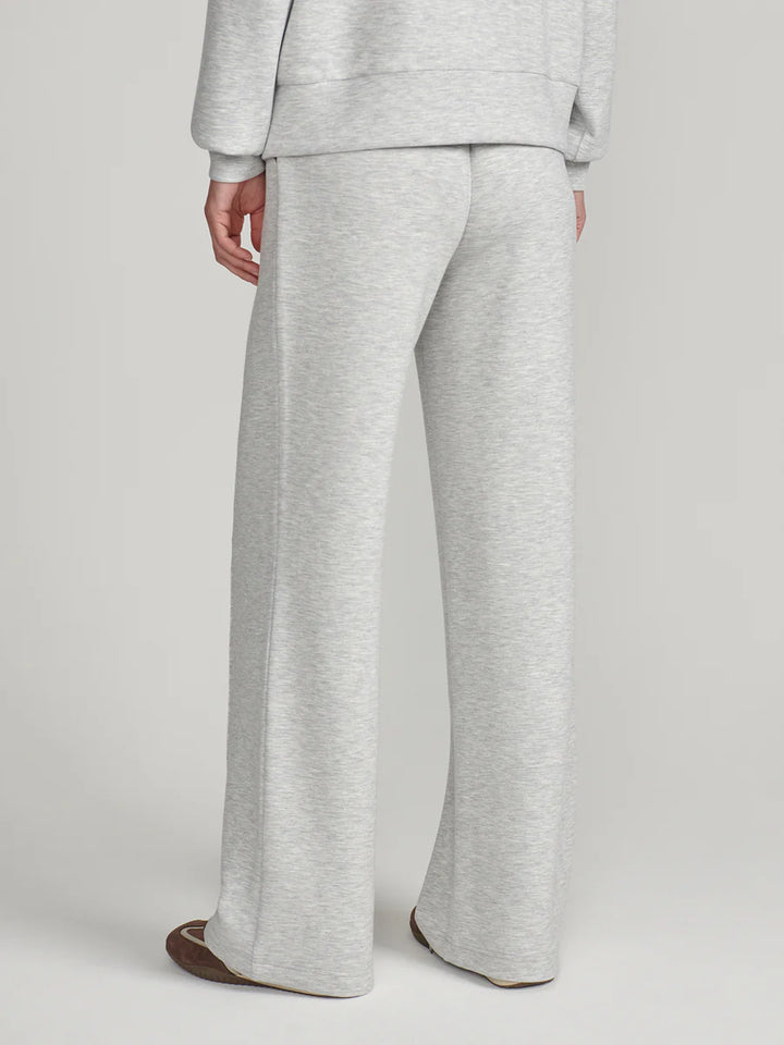 The Wide Leg Pant 28 in Light Grey Marl