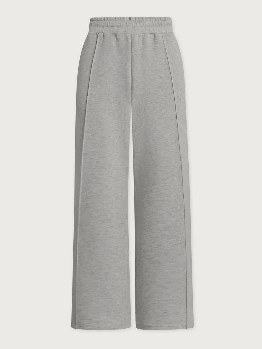 The Wide Leg Pant 28 in Light Grey Marl