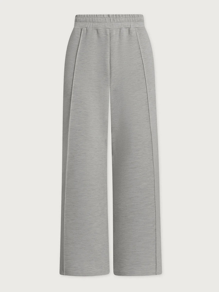 The Wide Leg Pant 28 in Light Grey Marl