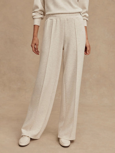 The Wide Leg Pant 30 in Ivory Marl
