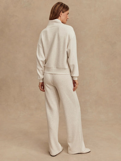 The Wide Leg Pant 30 in Ivory Marl