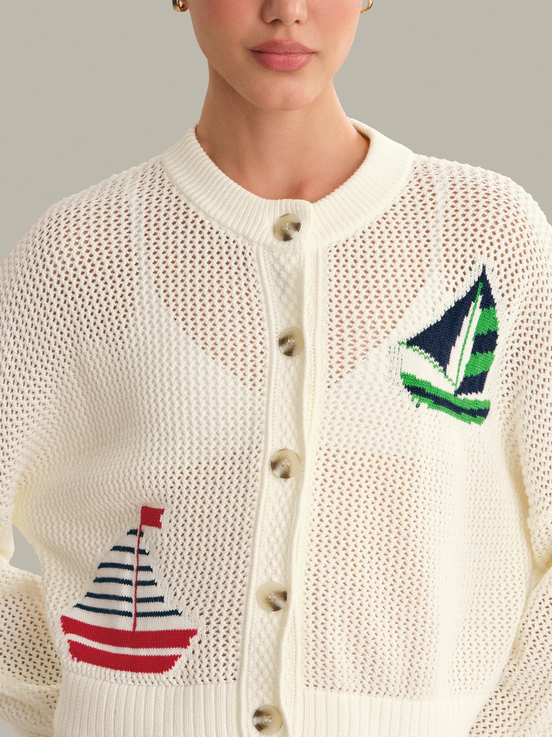 Tide Mesh Nautical Cardigan