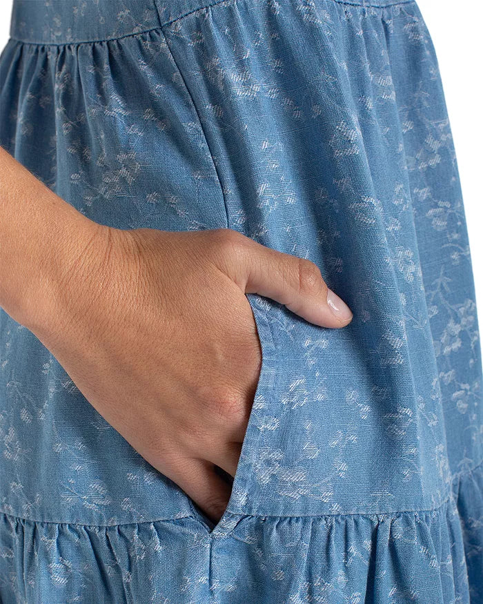 Tiered Flutter Sleeve Dress