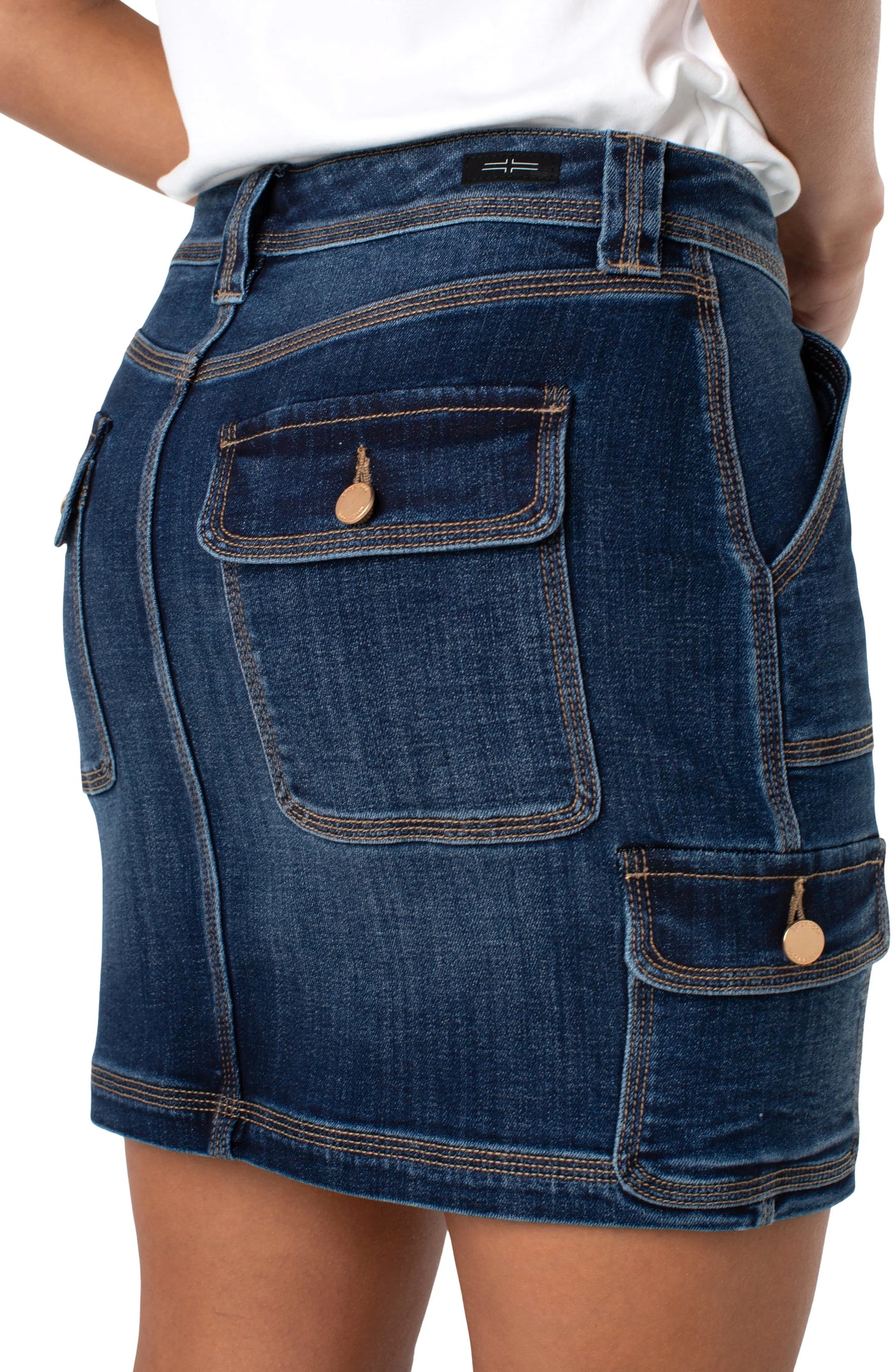 Triple Needle Cargo Skirt