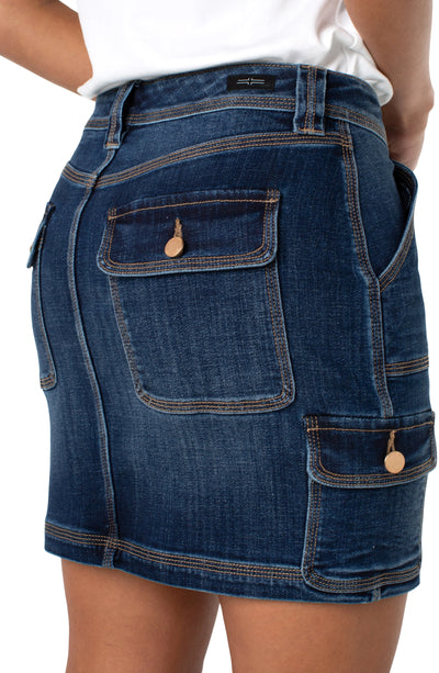 Triple Needle Cargo Skirt
