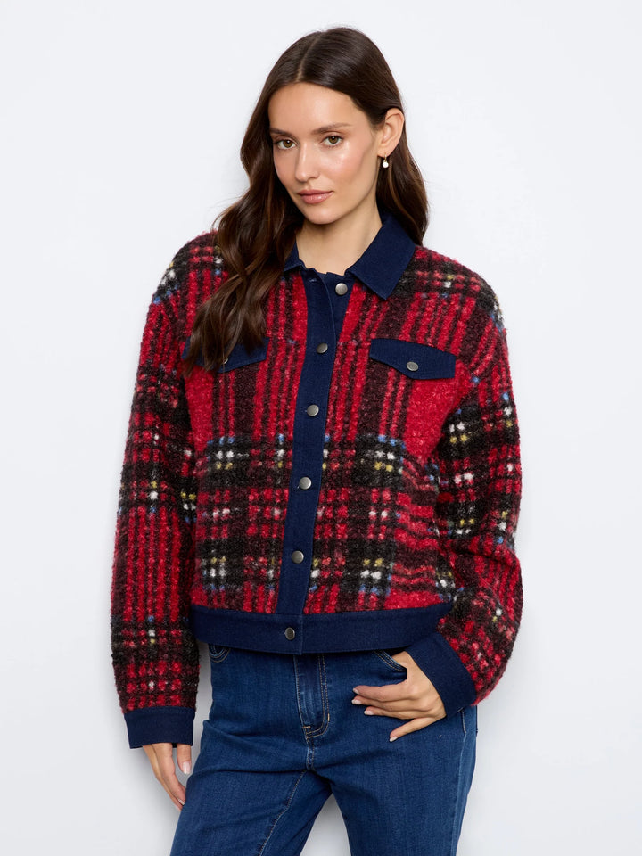 Tweed Denim Contrast Jacket