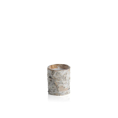 Natural Birch Covered Candle Jar