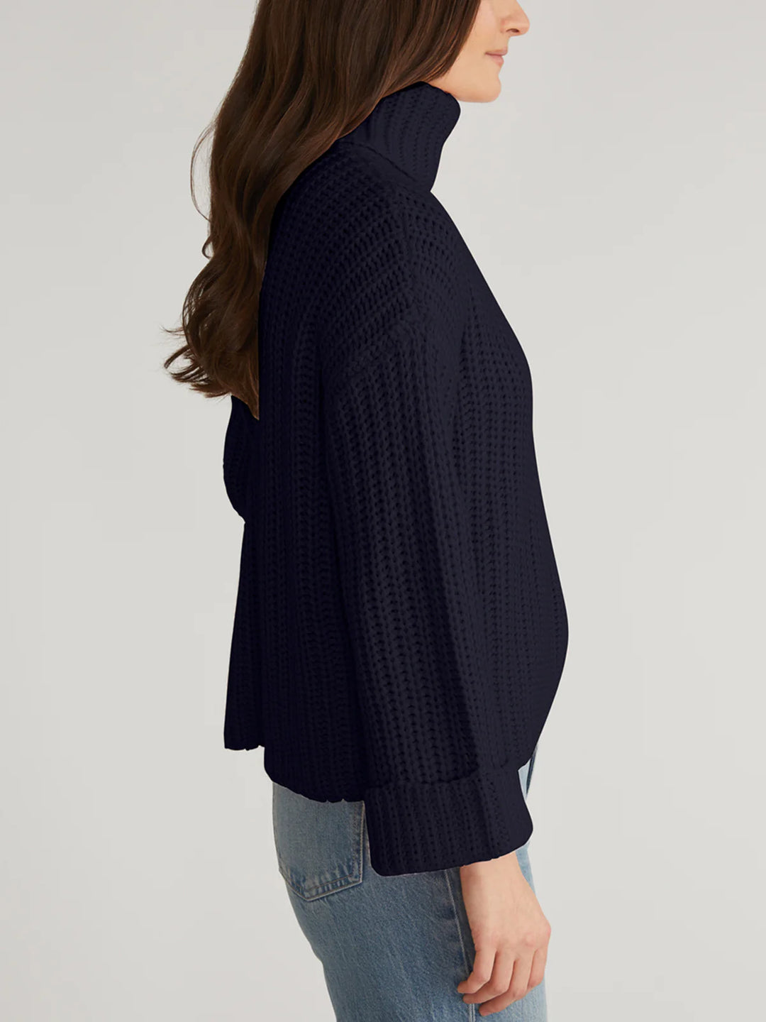 Vida Chunky Turtleneck Shaker Pullover