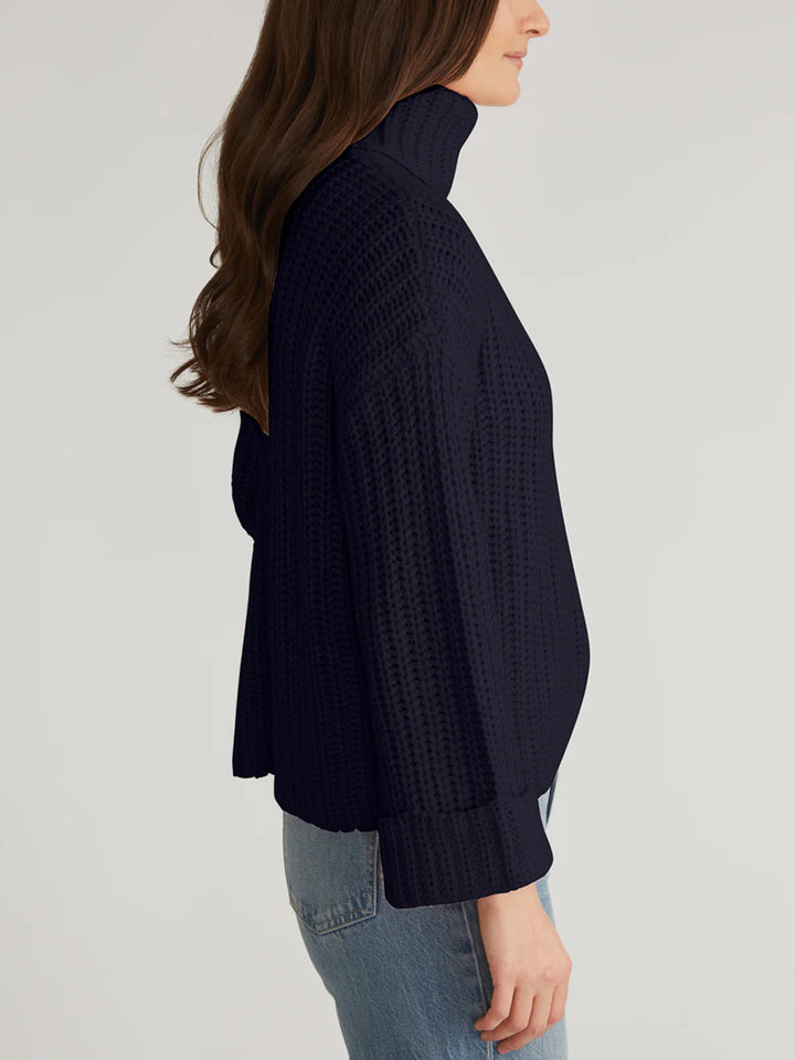 Vida Chunky Turtleneck Shaker Pullover