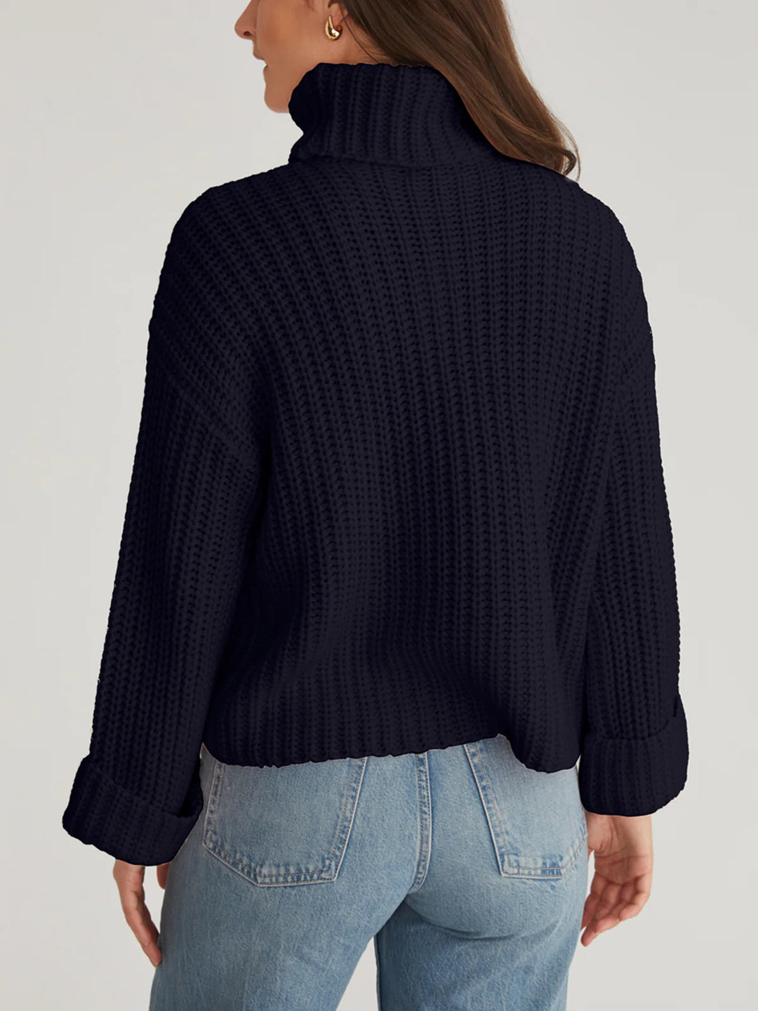 Vida Chunky Turtleneck Shaker Pullover