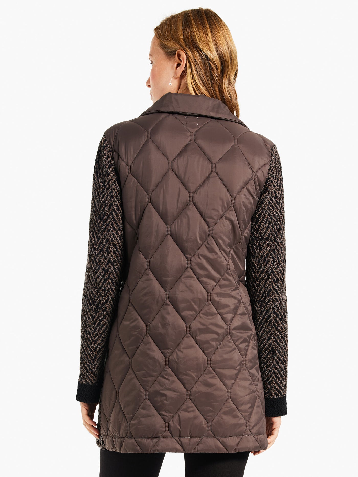 QUILTED KNIT COAT