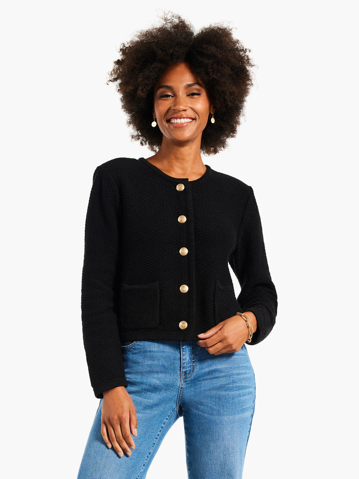 GILDED TEXTURE SWEATER JACKET