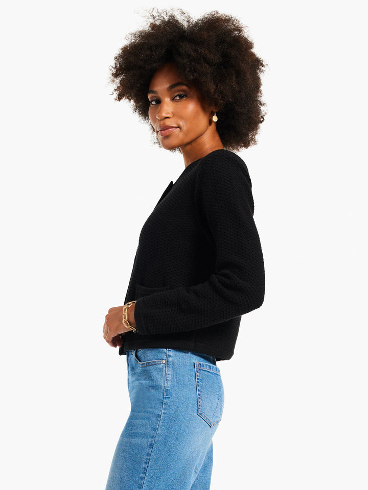 GILDED TEXTURE SWEATER JACKET