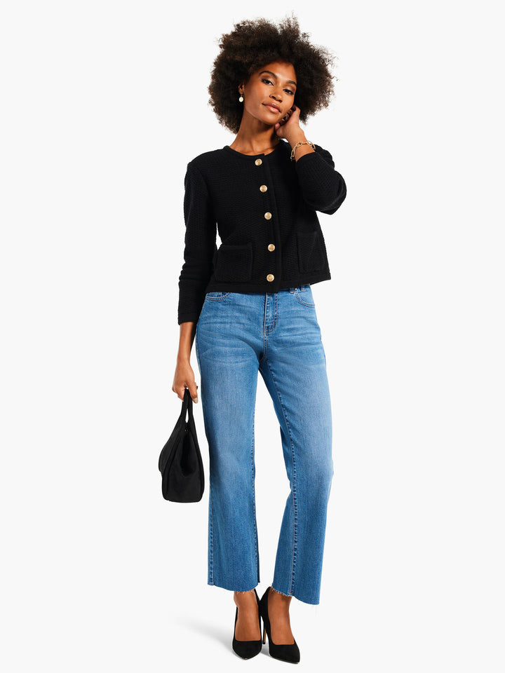 GILDED TEXTURE SWEATER JACKET