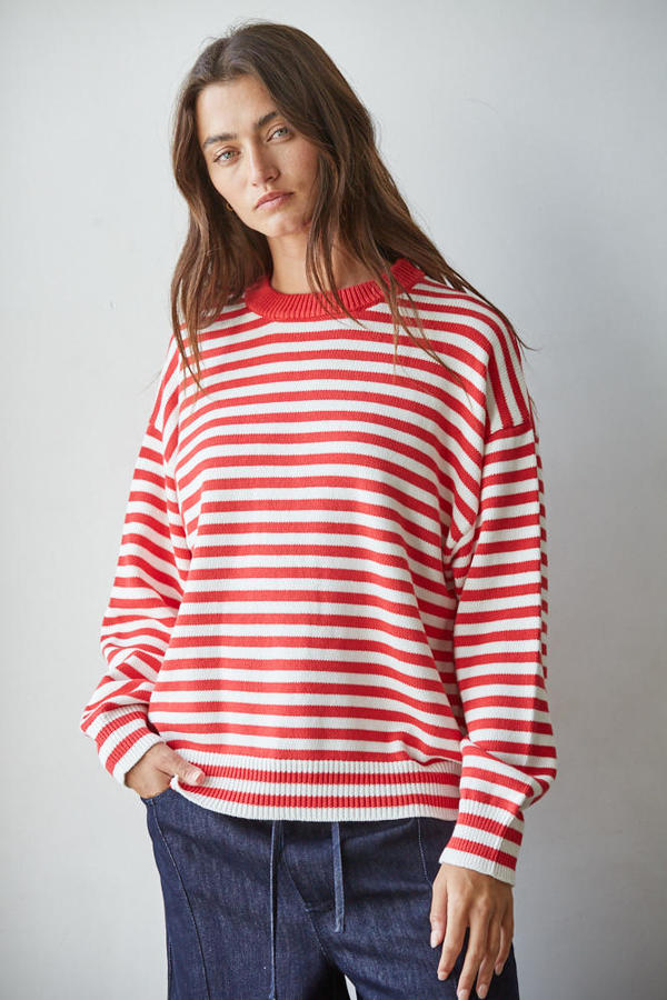 Gemini Striped Pullover Sweaters