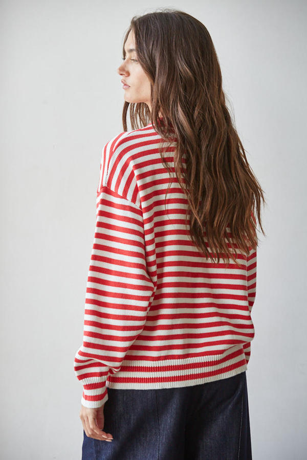 Gemini Striped Pullover Sweaters