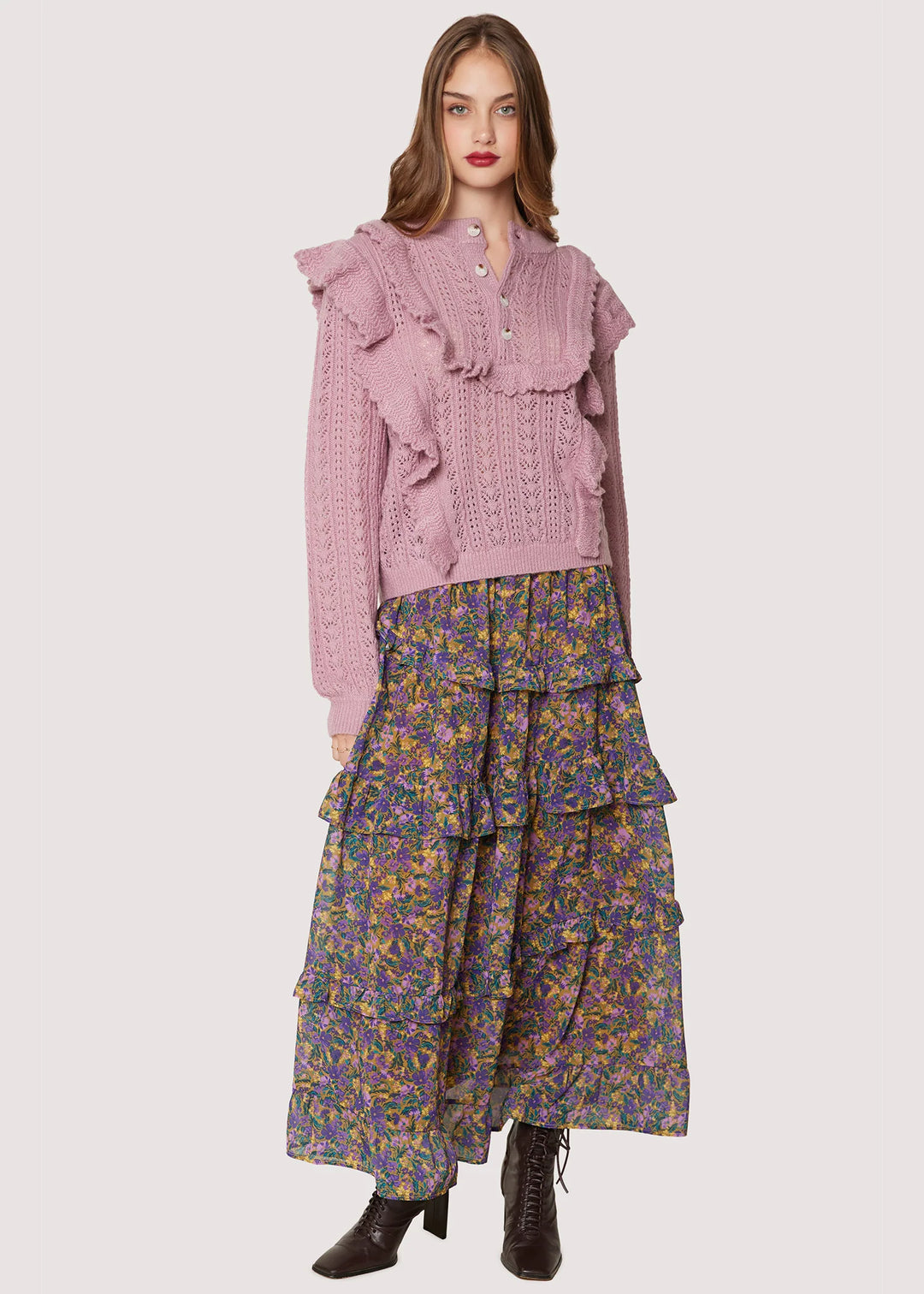 Maddy Ruffle Polo Top